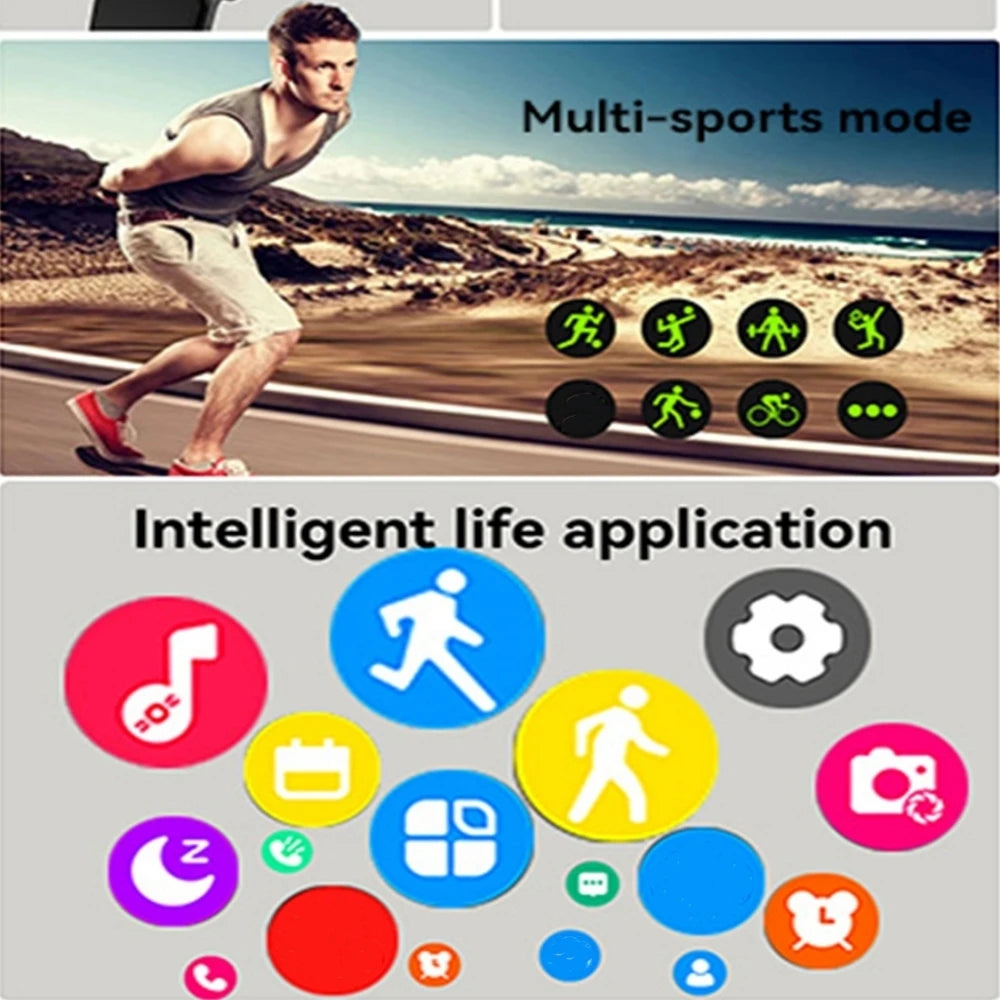 2026 New Uni-sex sports fitness Smart Watch 2.01inch HD Full Touch Screen with Bluetooth