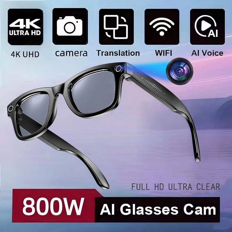 Smart AI Glasses with Camera and Translation. Built in Chat GPT 4.0 AI