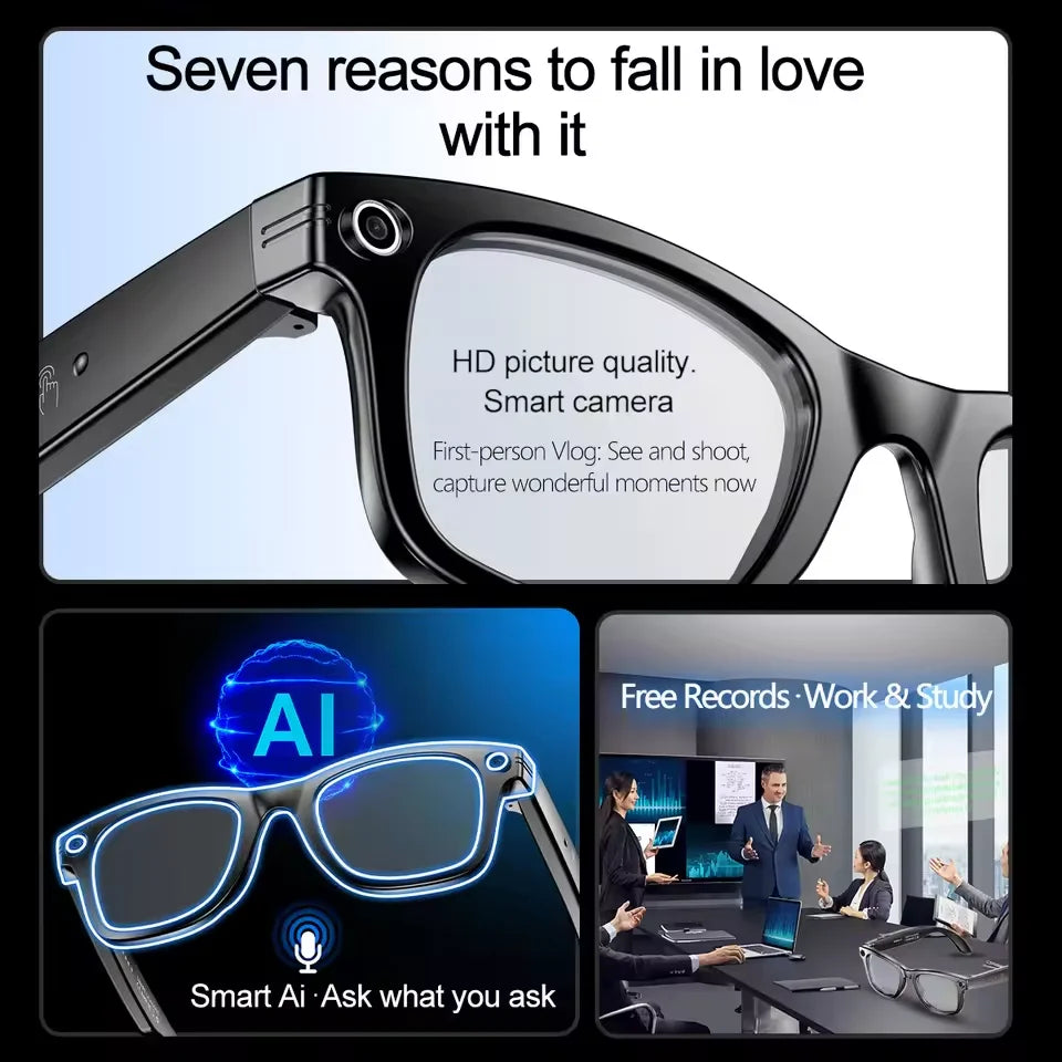 Smart AI Glasses with Camera and Translation. Built in Chat GPT 4.0 AI