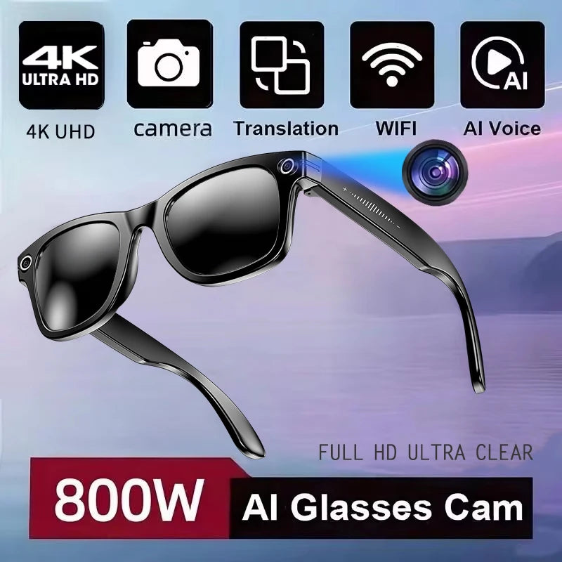 Smart AI Glasses with Camera and Translation. Built in Chat GPT 4.0 AI
