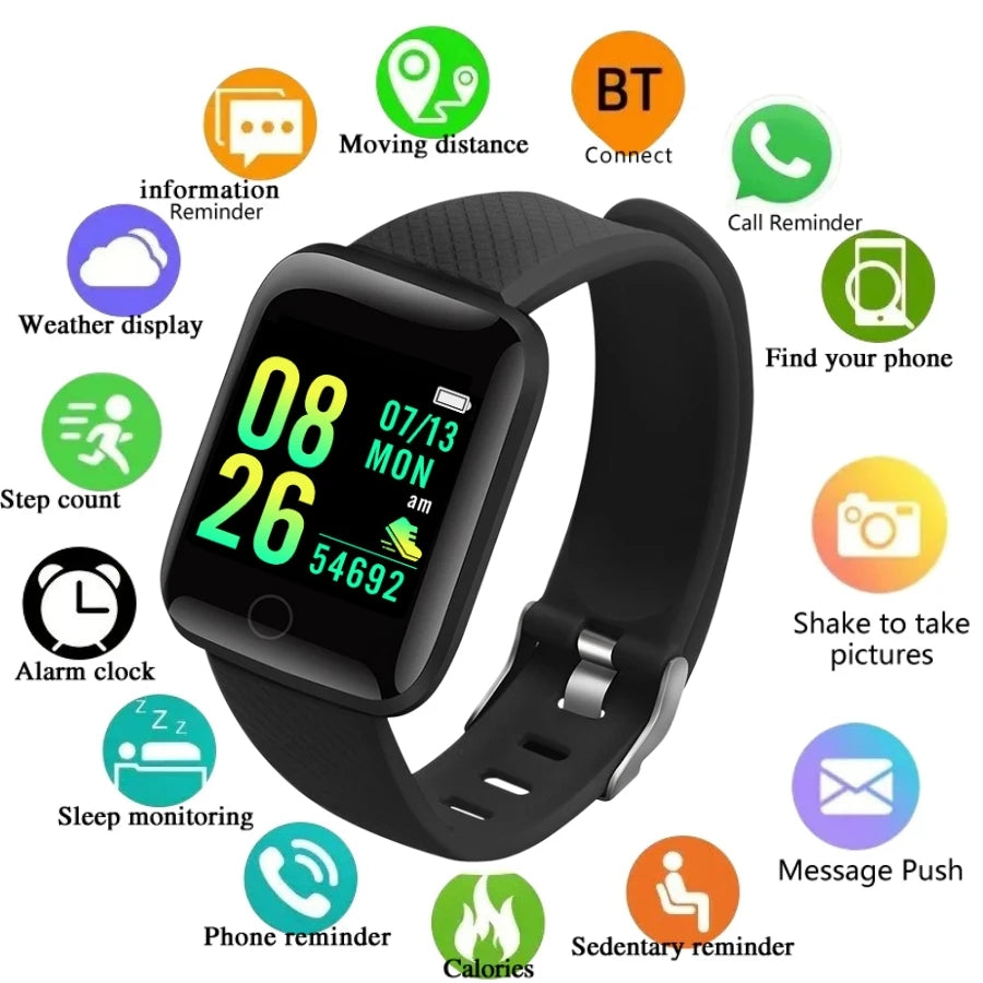Multifunctional Fitness Smartwatch with Fitness Tracker and Notifications