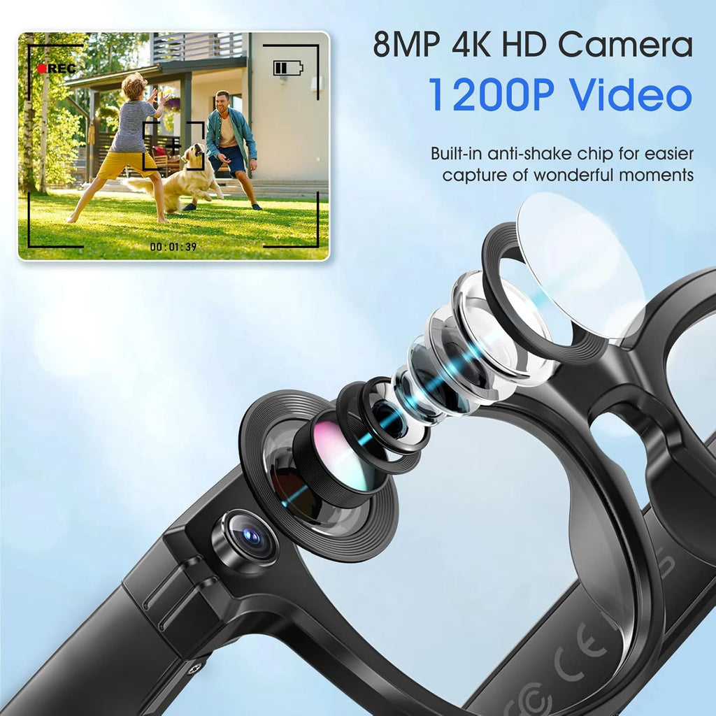 Smart AI Glasses with Camera and Translation. Built in Chat GPT 4.0 AI