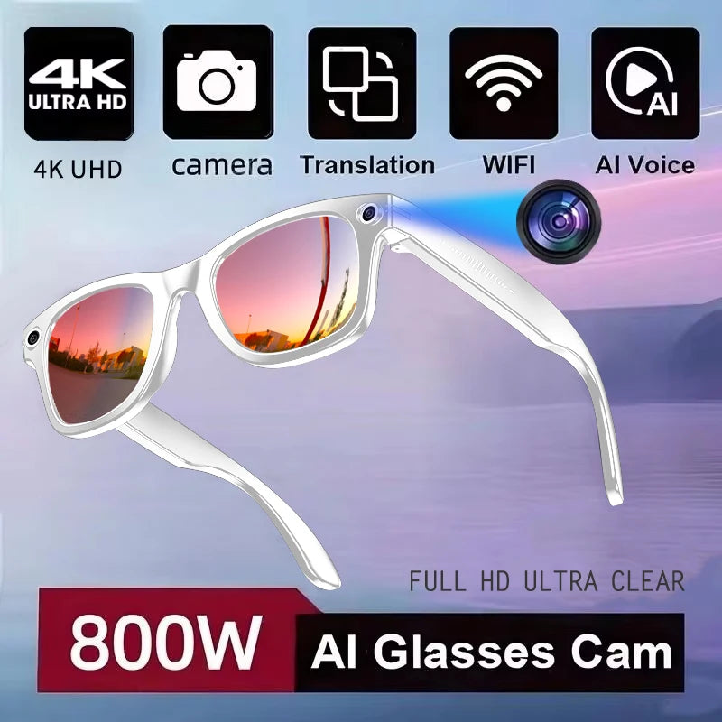 Smart AI Glasses with Camera and Translation. Built in Chat GPT 4.0 AI